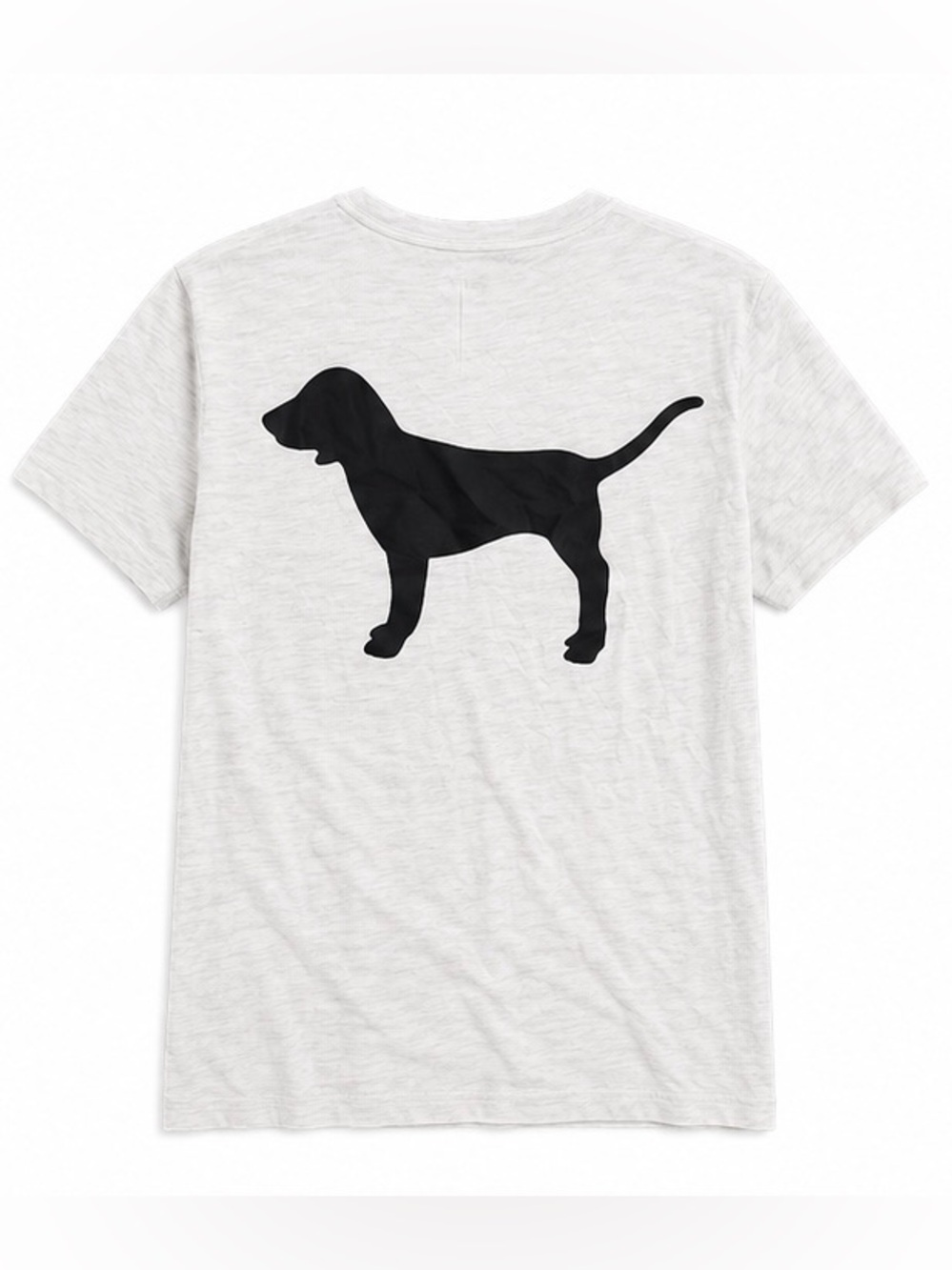 PINK Victoria's Secret White Tee with Black Dog Silhouette